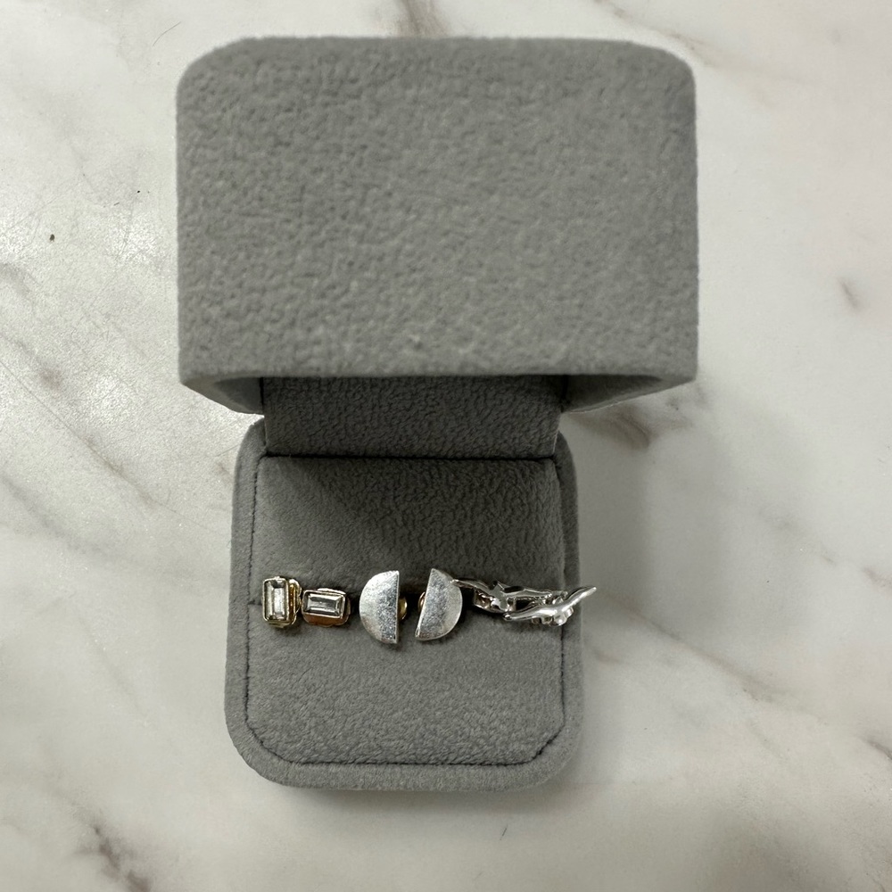 3 PACK Silver stud earrings